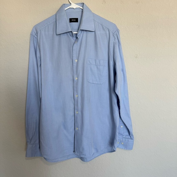 BOSS Light Blue Men's Shirt Sz 15 1/2 34-35 - Picture 1 of 10